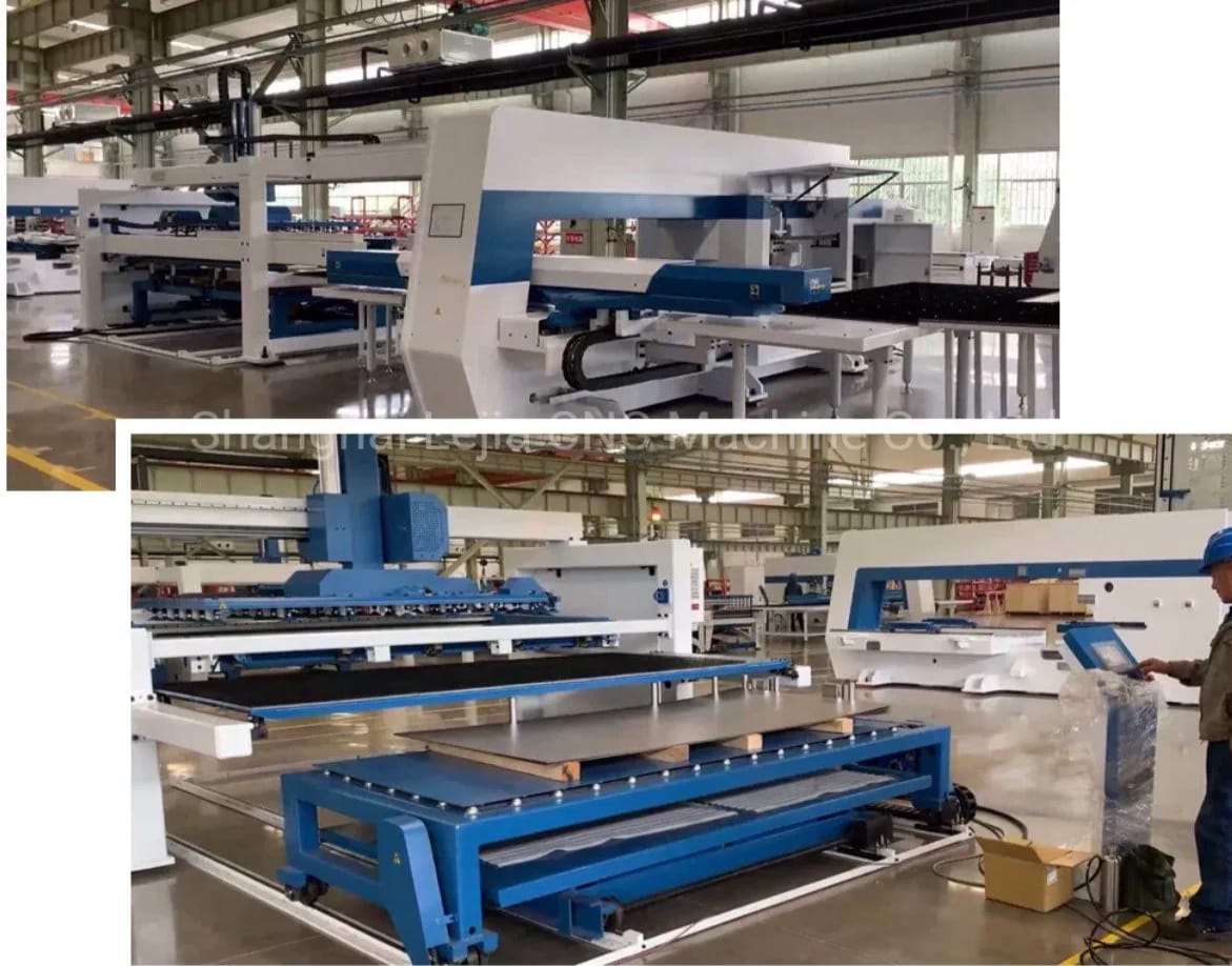 Automatic punching machine for upright holes