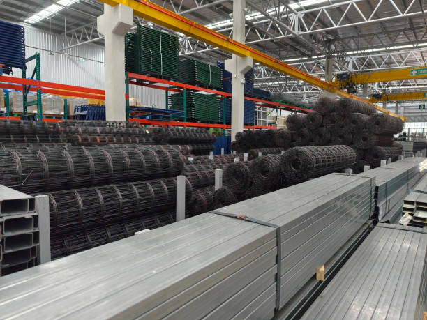 Raw steel coils delivered to the racking factory