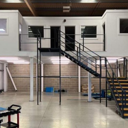 Gypsum partition for warehouse offices
